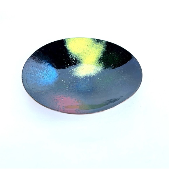 Vintage Enamelled Copper Trinket Dish - Picture 5 of 16